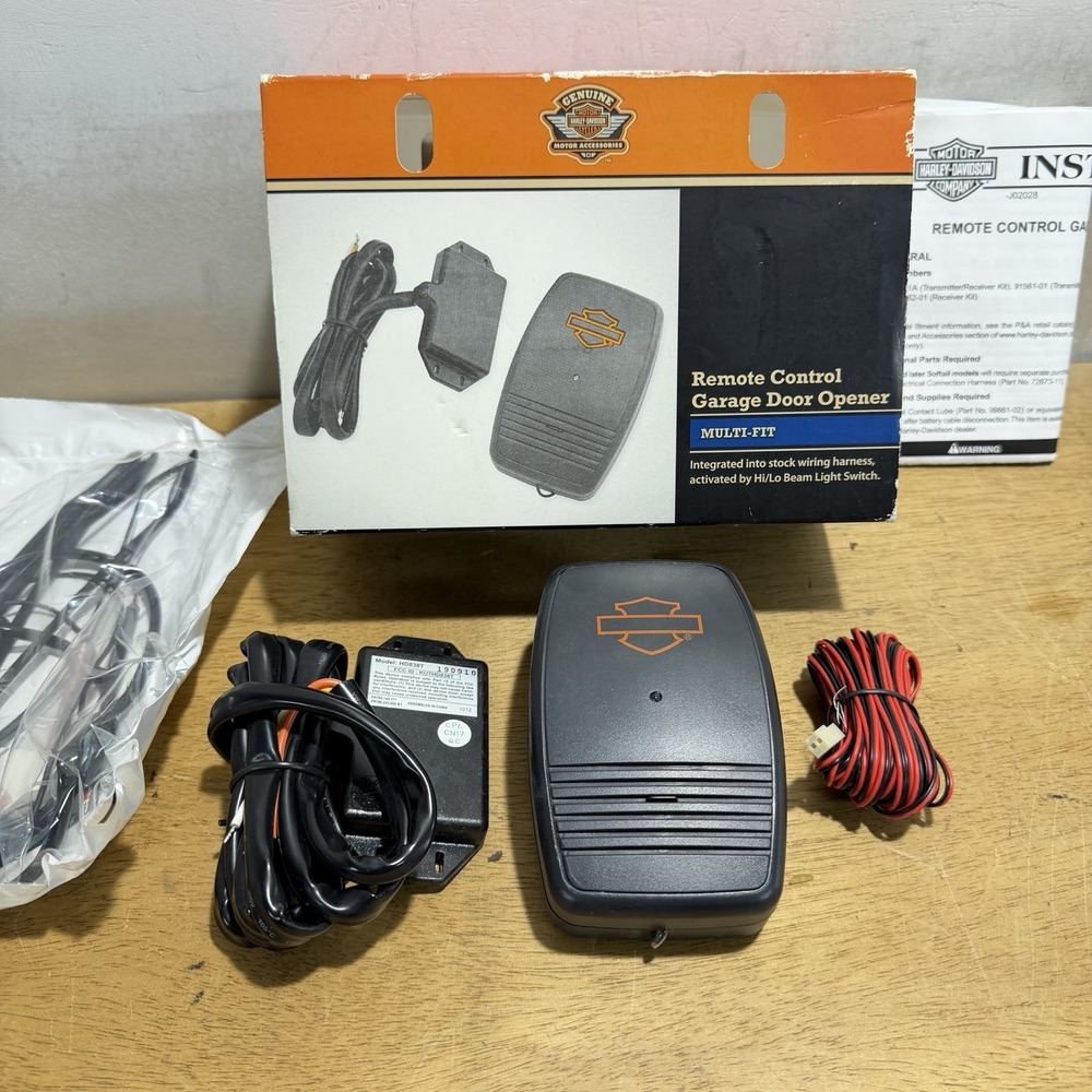 Harley-Davidson Remote Control Garage Door Opener Kit 91558-01A NEW IN BOX